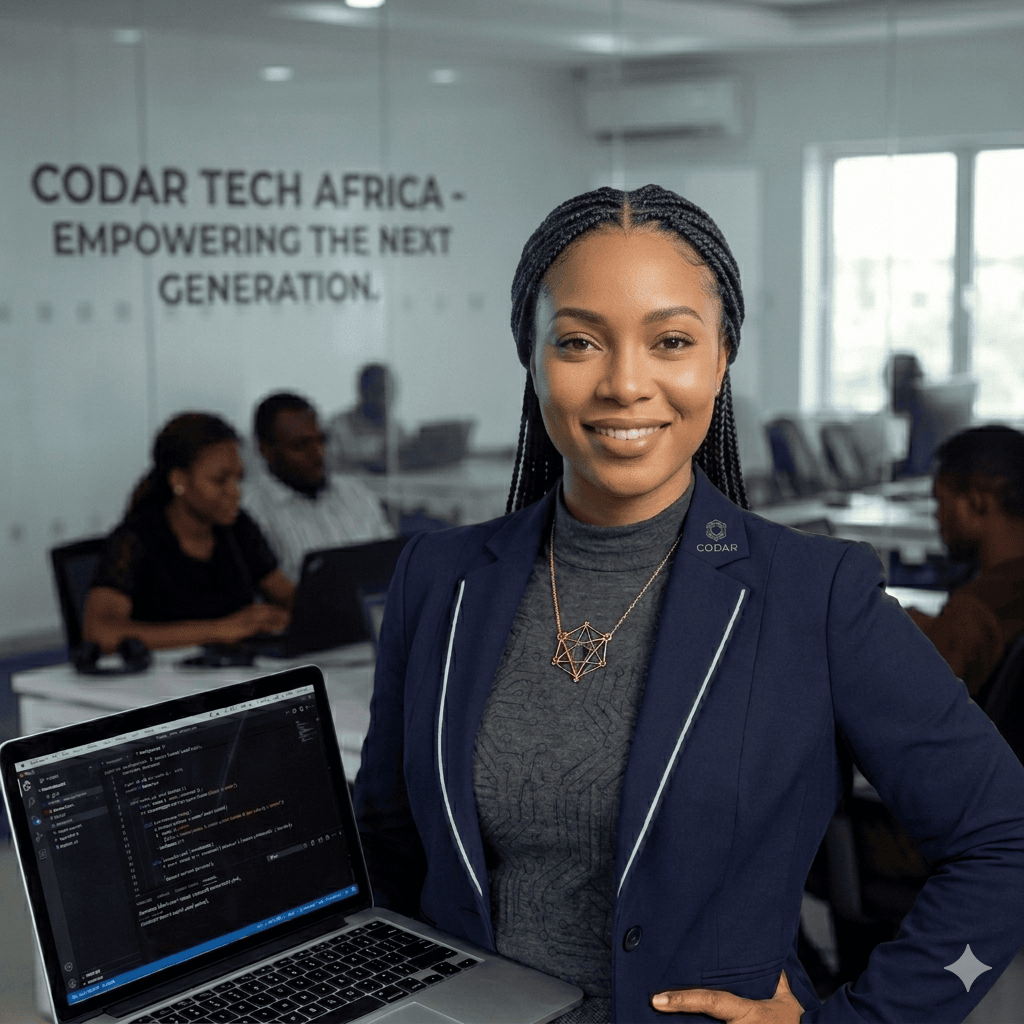 Nigerian tech students at Codar Tech Africa